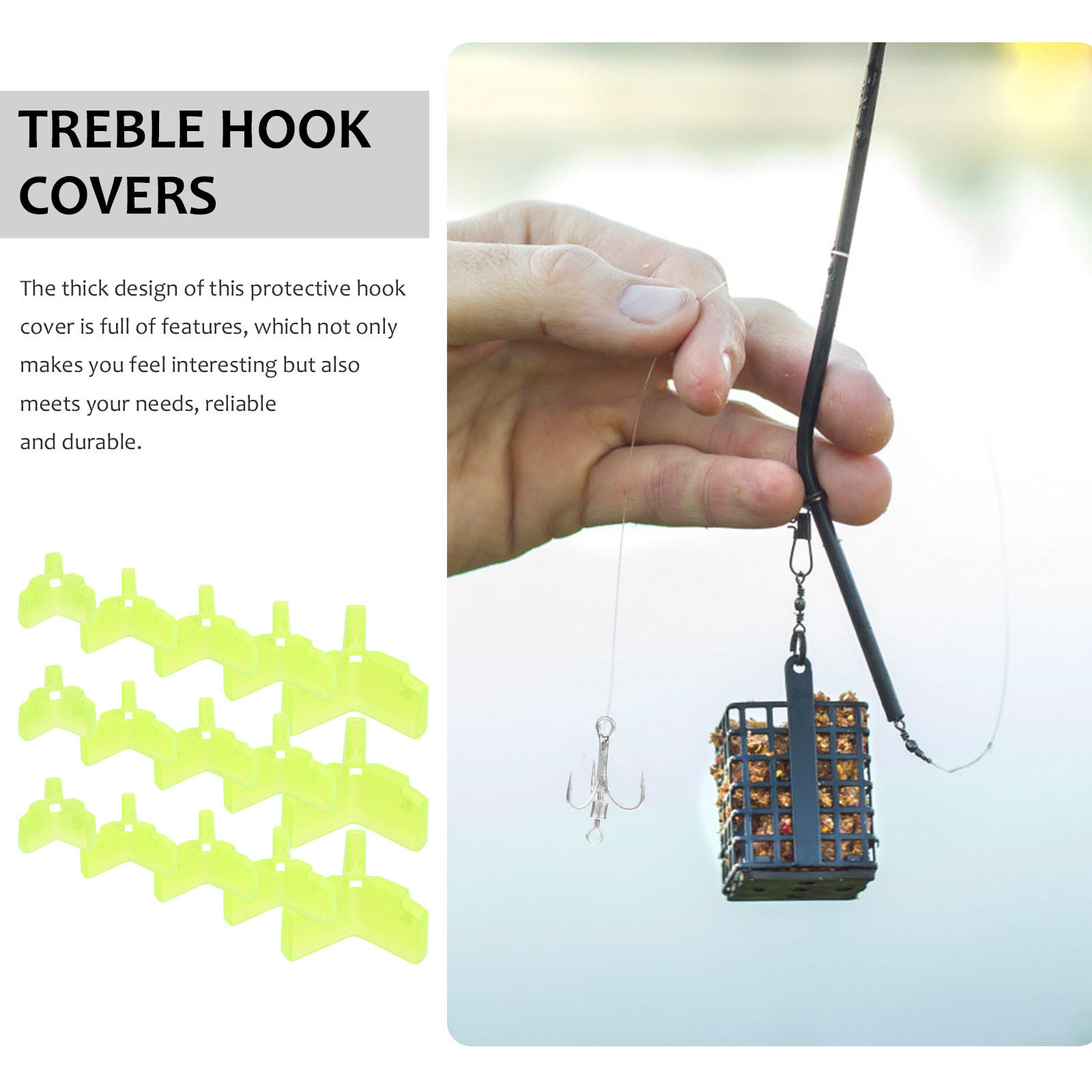 100個入り トリプルフック用保護カバー、ルアー用カバー - Fishing Hook Treble のレビューと価格
