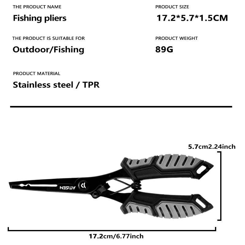 ステンレス鋼の釣りトング,鼻,長いよだれかけ,ポータブル,多 - Fishing Hook Remover のレビューと価格