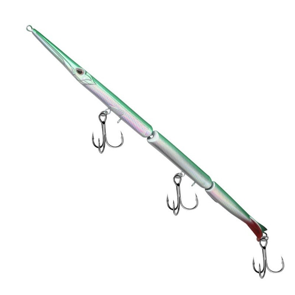 全長27cmの連結式ペンシルベイト。重さ32g。トリプルフッ - Fishing Hook Treble のレビューと価格