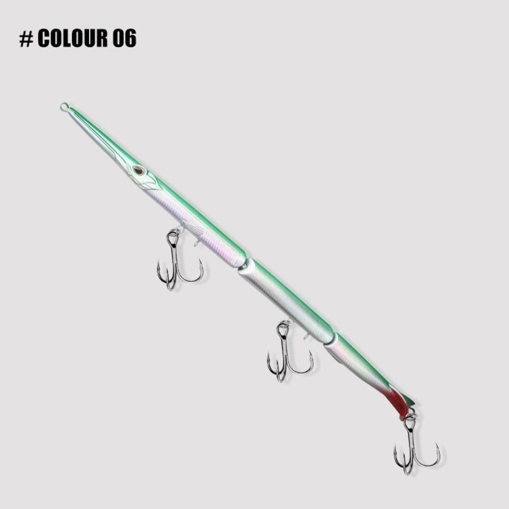 全長27cmの連結式ペンシルベイト。重さ32g。トリプルフッ - Fishing Hook Treble のレビューと価格